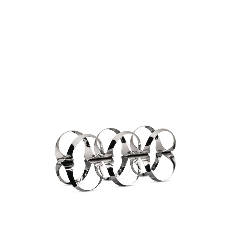 6 Bottle Tabletop Wine Bottle Rack in, Mirror Polished