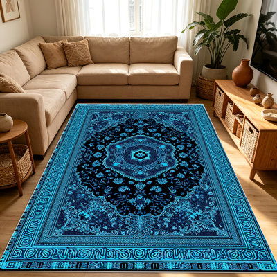 Tapis 1 pièce de style bohème pour le salon, doux et confortable, convient à toutes les saisons, facile à entretenir, tapis de sol intérieur lavable à la machine, convient à la chambre à coucher, au bureau, à la salle à manger, au balcon, au patio, à la maison, à la décoration extérieure.