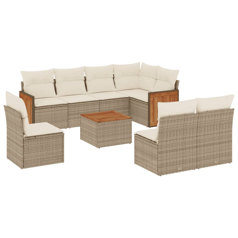 Ensemble de canapé de jardin Vidaxl beige