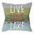 Liora Manne Frontporch Live Love Lake Indoor/Outdoor Pillow Water 18" X 18"