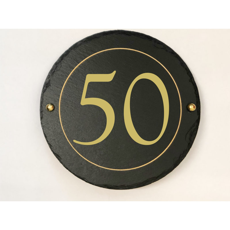 Easingwold 24cm H Stone House Number, 50