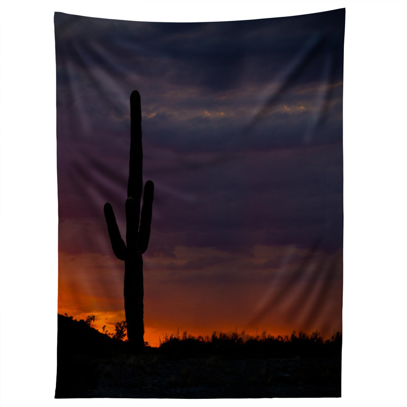 Tapisserie barbara sherman saguaro coucher de soleil