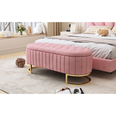 Le rangement élégant en velours rose ajoute du style au velours de la chambre à coucher et du salon avec rangement supplémentaire