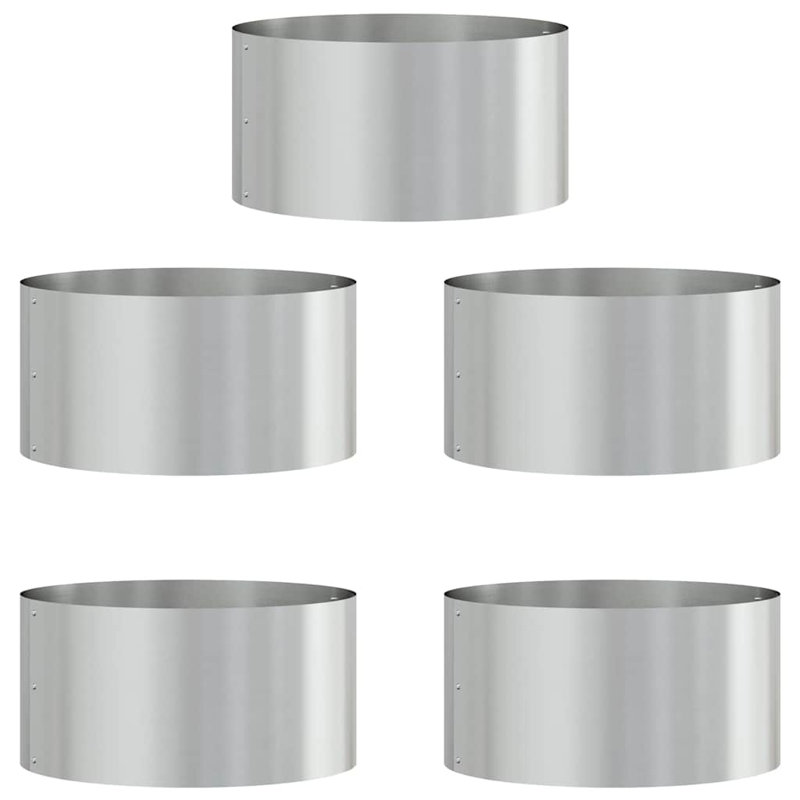 Planter Ring Garden Modern Round Decor Outdoor Steel Frame Enhancement, 20cmH x 40cmW x 40cmD