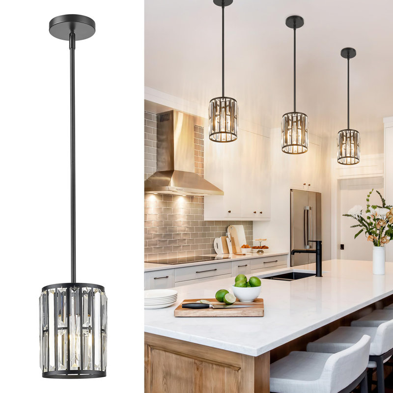 Jhavori 1 - Light Cylinder Pendant, Black