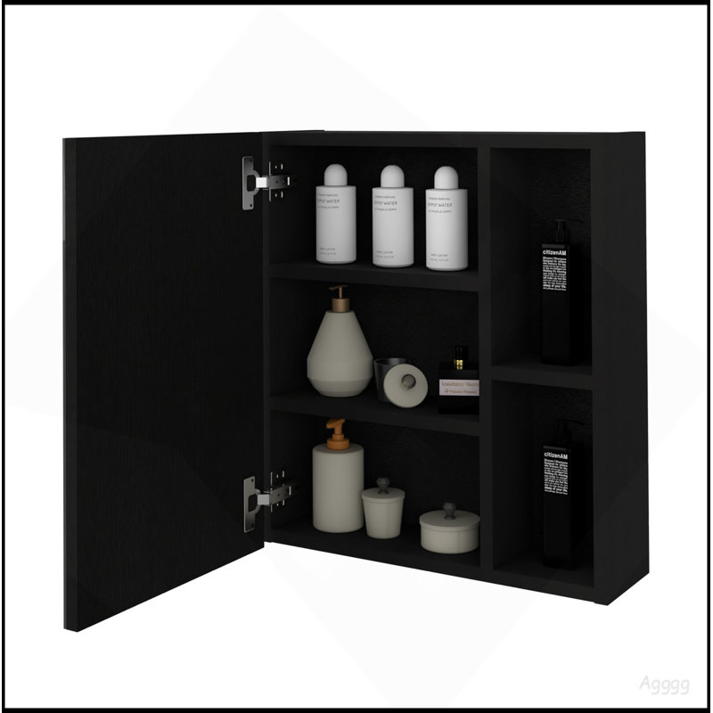 Lincoln Mirrored Medicine Cabinet, Five Interior Shelves
