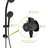 Multi Function Dual Shower Head - Shower System with 4.7" Rain Showerhead, 8-Function Hand Shower, Adjustable Slide Bar,Matte Black-129764456