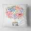 Carré, arbre à fleurs dans un pot avec un arc - Coussin Farmhouse-60158751