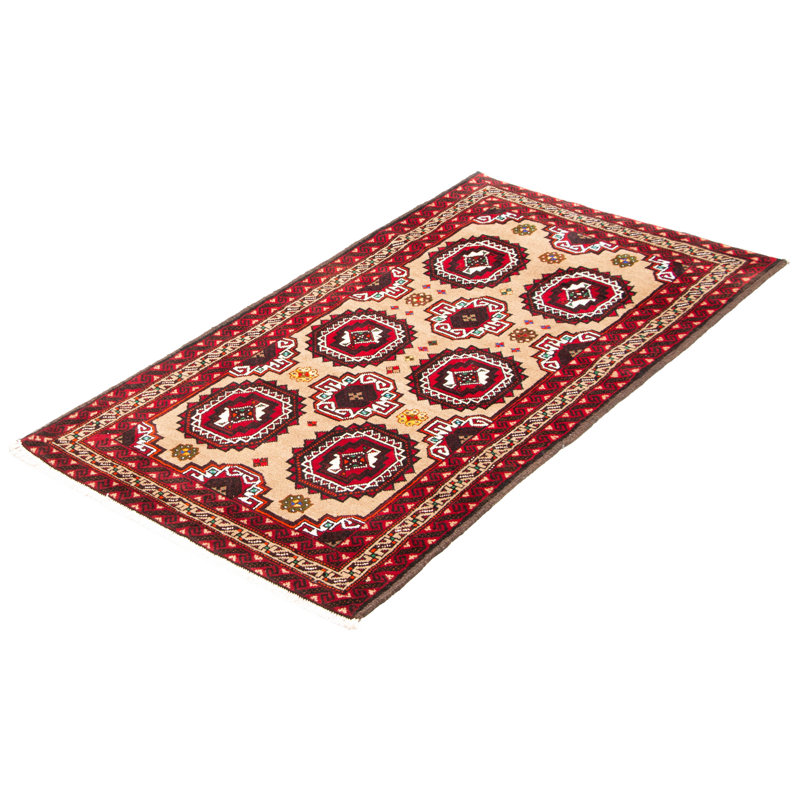 Tapis unique en laine noué à la main 3 pi 5 po x 6 pi 5 po nouvel âge Madelena