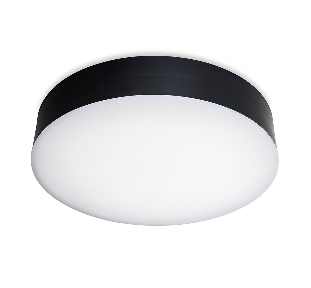 Matte Black 32cm H Integrated LED Outdoor Flush Mount