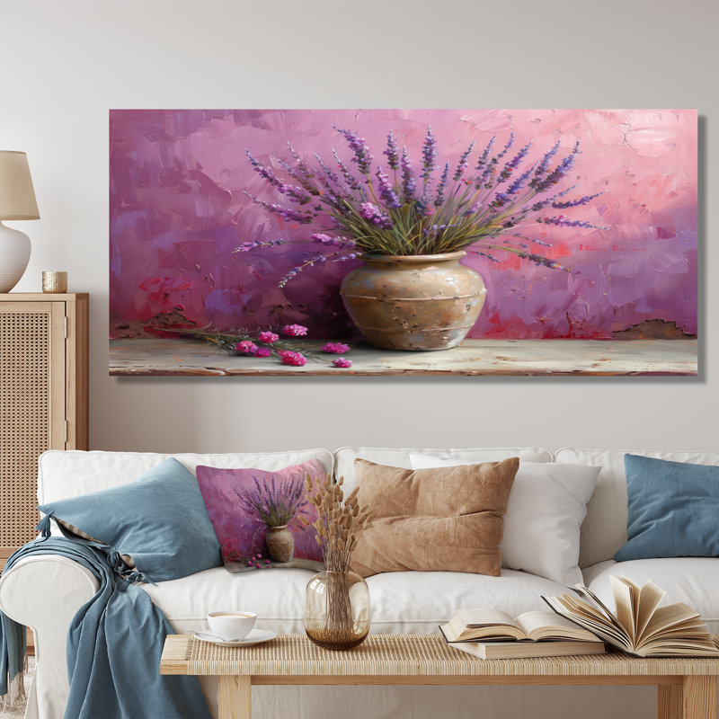 Ireene - lavande, art mural, Toile tendue, H 28 po x l 60 po
