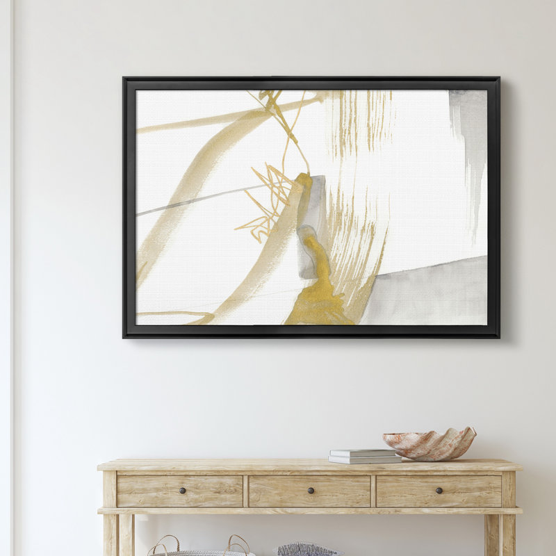 «Gold & Gray Exploration VI», reproduction d'art sur toile encadrée, Noir, H 22,5 po x l 30,5 po x P 1,5 po