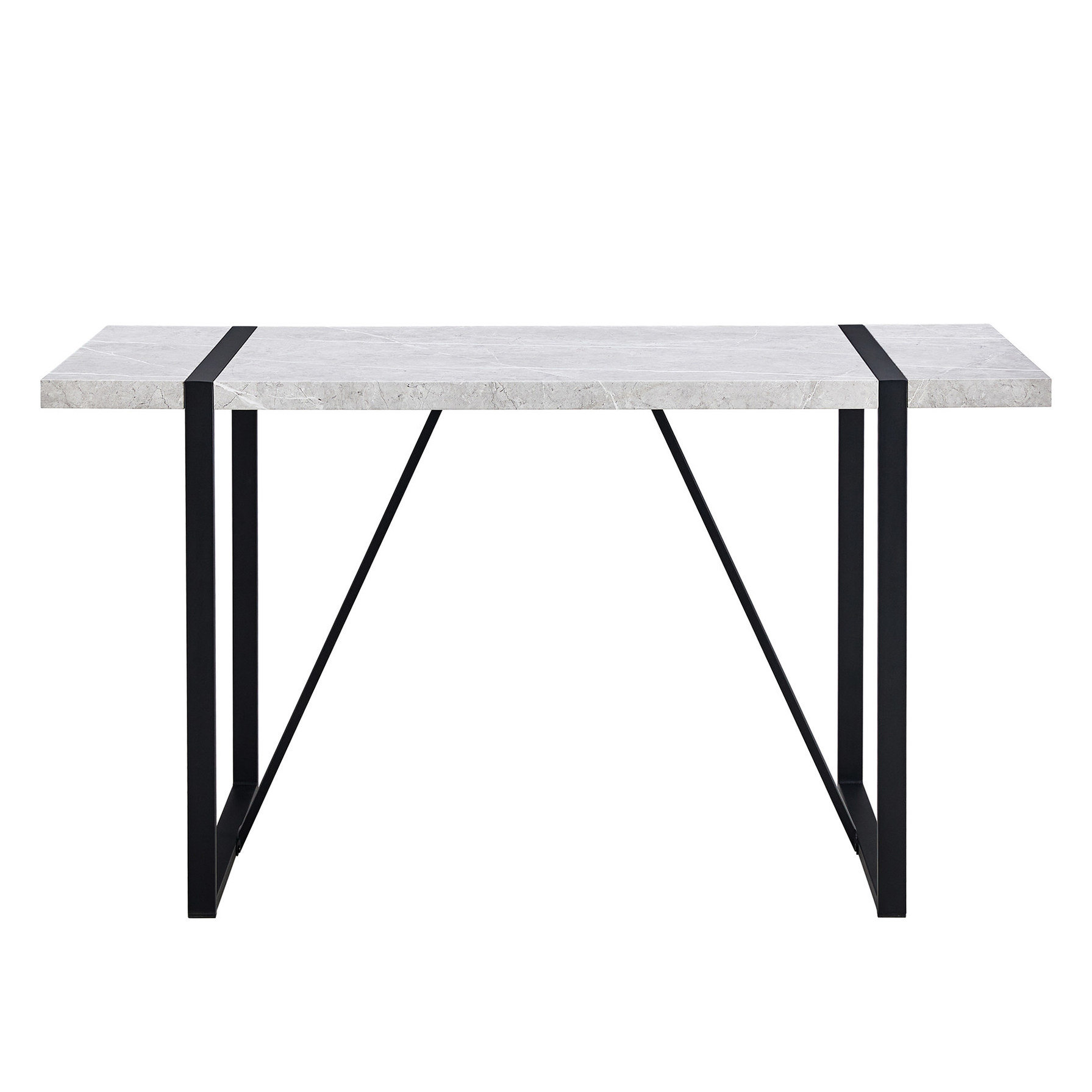 Ivy Bronx Modern Gray 55 Inch Dining Table For 4, Rectangular Home ...