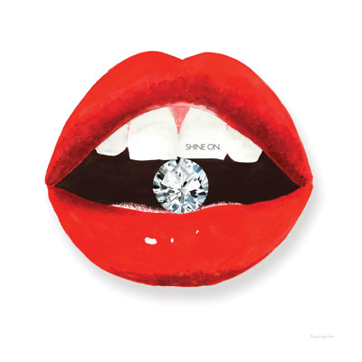 Hot Lips II by Mercedes Lopez Charro - Wrapped Canvas Print