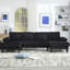 Canapé en U avec siège surdimensionné, canapé 4 places avec méridienne double, mobilier intérieur confortable et spacieux pour le salon, appartement-129334028