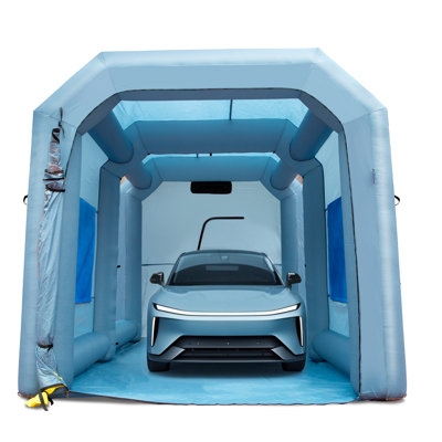 Inflatable Paint Booth, 13x10x9ft Inflatable Spray Booth, 950W High Powerful Blower Spray Booth Tent, Car Paint Tent Air Filter System for Car Parking Tent Workstation Motorcycle Garage