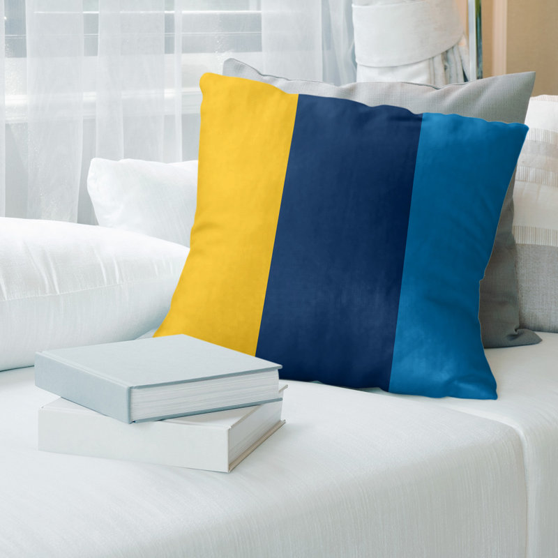 Housse de coussin, 20 po x 20 po, Bleu marine, Simili lin