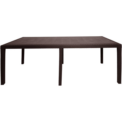 Outdoor Table Roma, Rectangular Extendable Dining Table, Rattan Effect Garden Table, 150X90H72 Cm