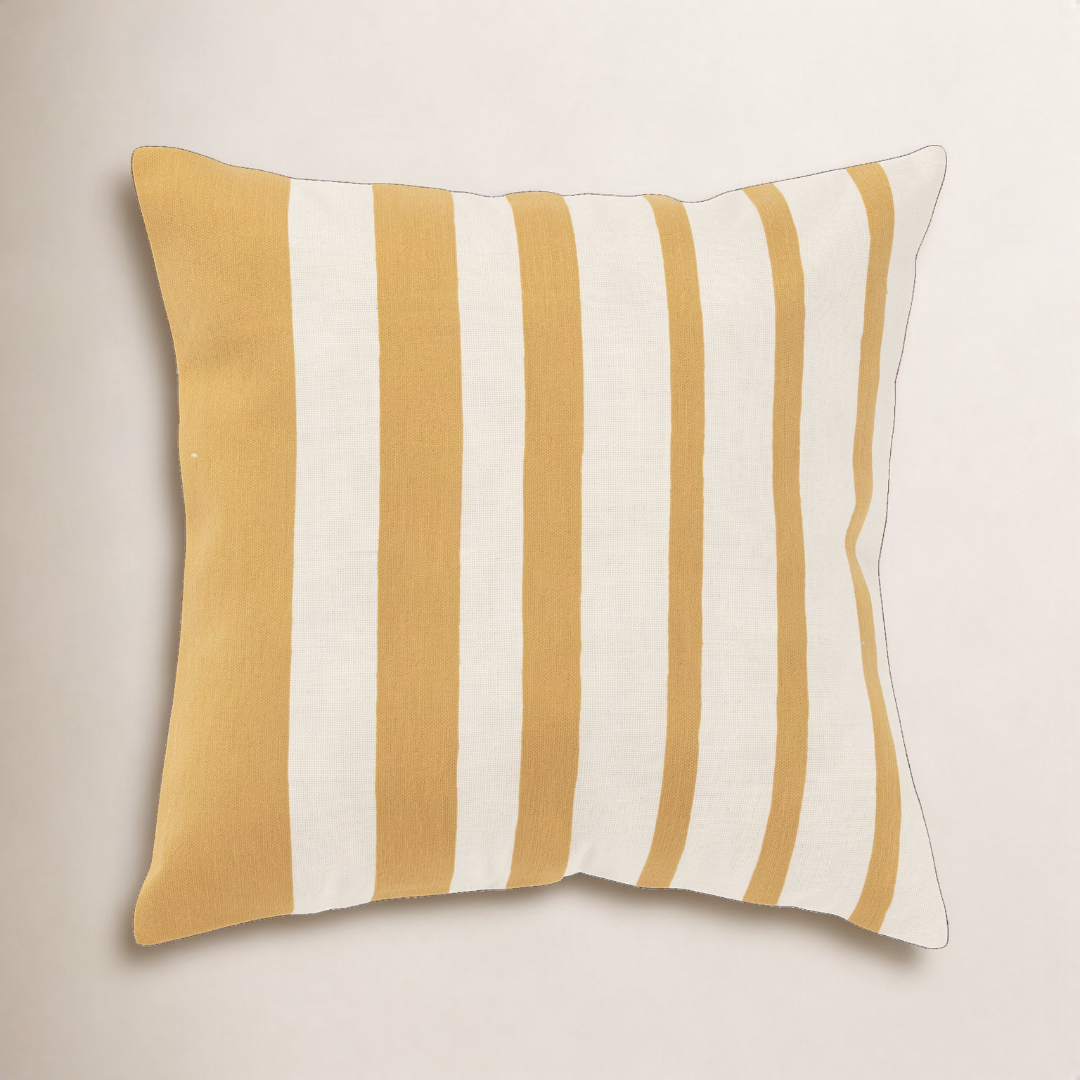 Karka 20" x 20" Embroidered Throw Pillow, Yellow/Natural