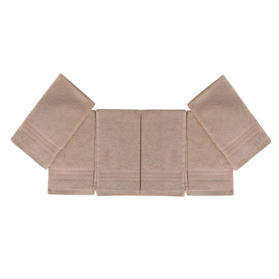 Premium Wash Towel Set (6 Pieces), Soft Beige, 11.8 x 19.7 inches | 100% Cotton, 500 GSM | Machine Washable, Luxurious Absorbency & Durability | Ideal for Home, Spa, and Gym Use