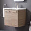 Meuble-lavabo mural simple 2 portes Kehaulani