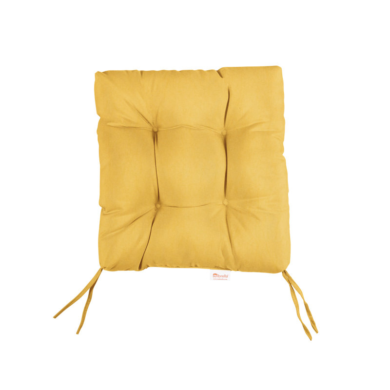 Coussin de siège d'extérieur, Jonquille, L 19 po x L 19 po x H 3 po