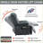 Recliners, Power Lift with 8-Point Massage &amp; Lumbar Heat, Oversized | Blue-Gray Chenille-1323045963