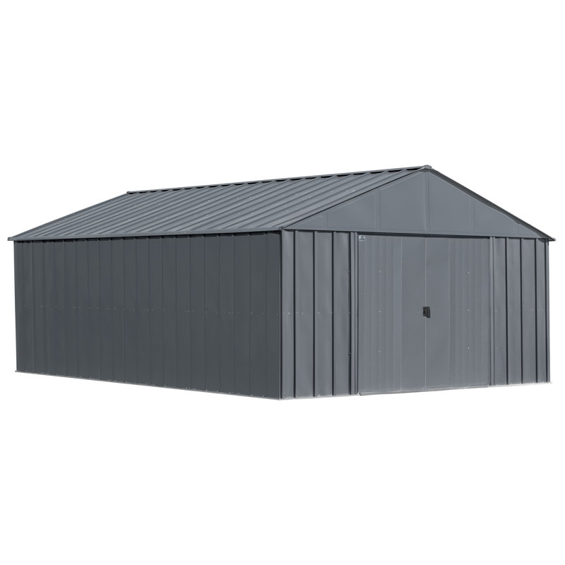 17 ft. Charcoal Steel Storage Shed Kit