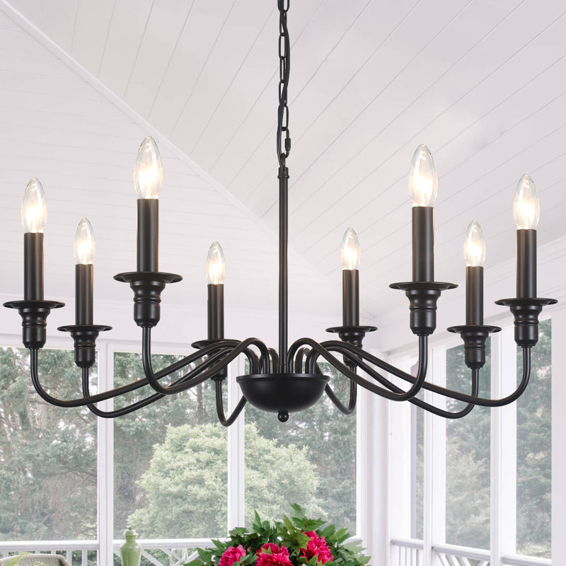 Harriette 8 - Light 23.62" Dimmable Candle Classic / Traditional Chandelier For Kitchen Island,Dining room,Living room,bedroom
