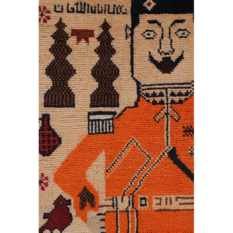 Hand Knotted Wool Geometric Area Rug