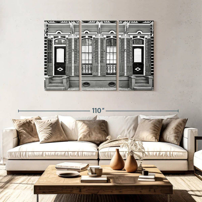 Lilie Double Shotgun Louisiana, 48" H x 74" W