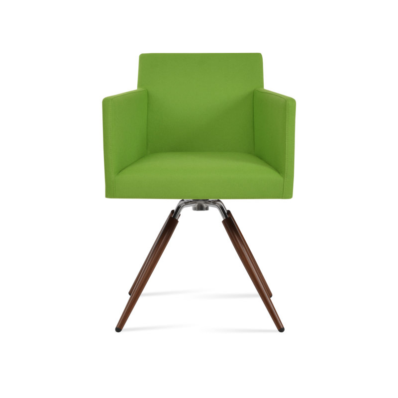 Fauteuil pivotant Harotte, Noyer, Pistache