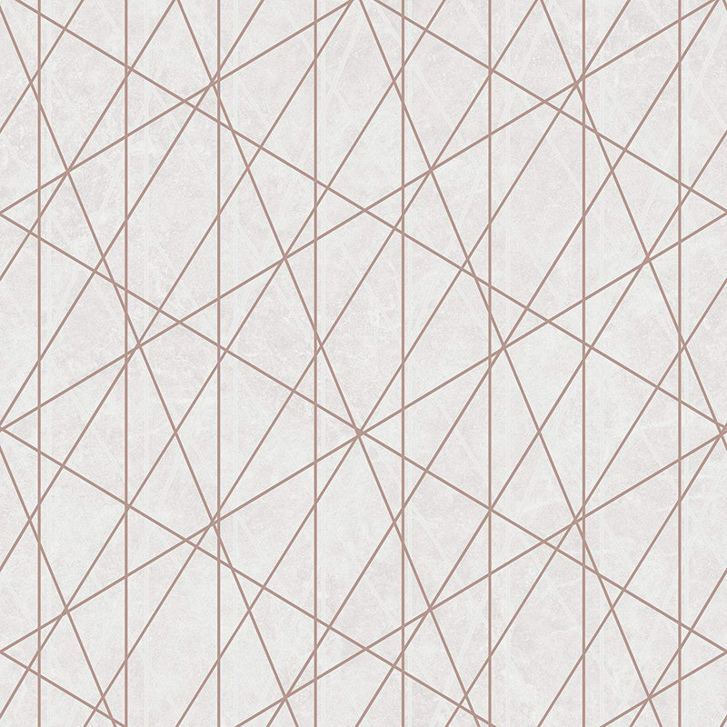 Stainforth 10.05m x 53cm Textured Metallic Finish Wallpaper Roll, Rose Gold