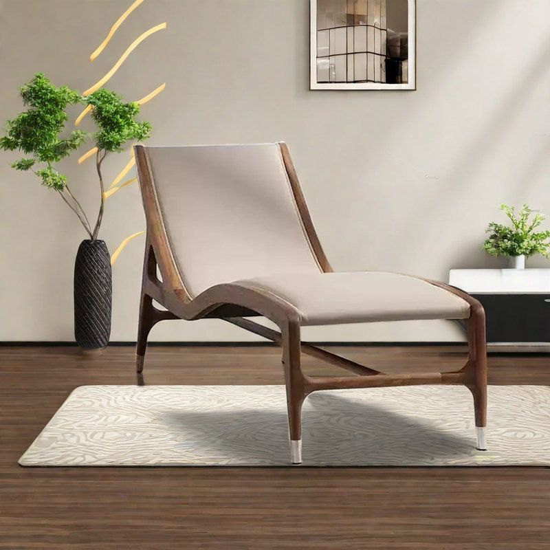 Chaise ergonomique en bois de frêne, Brun, Kaki
