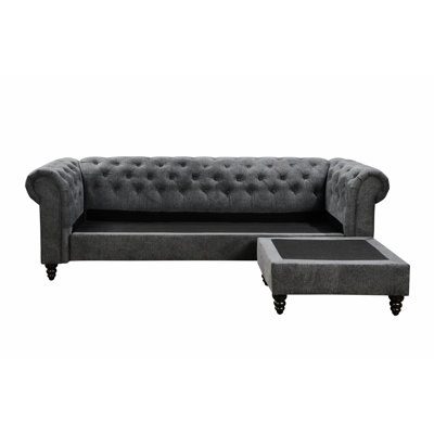 Tanveer 98.81'' Rolled Arm Chesterfield Sofa -  Darby Home Co, E030B8C4725043629370E90FB3F91212