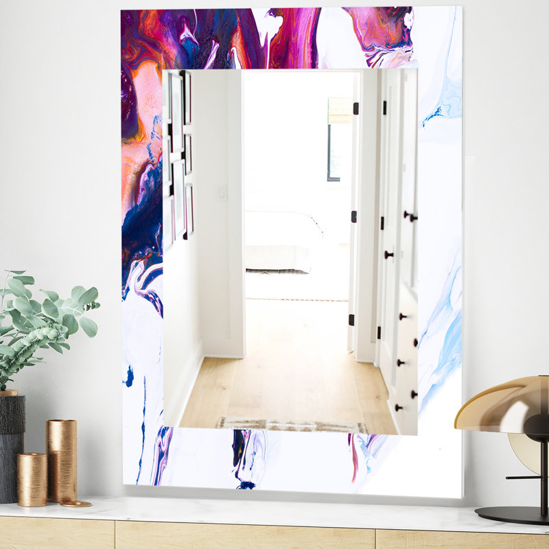 Miroir mural en marbre geode 15 mid-century, H 39,4 po x l 29,5 po