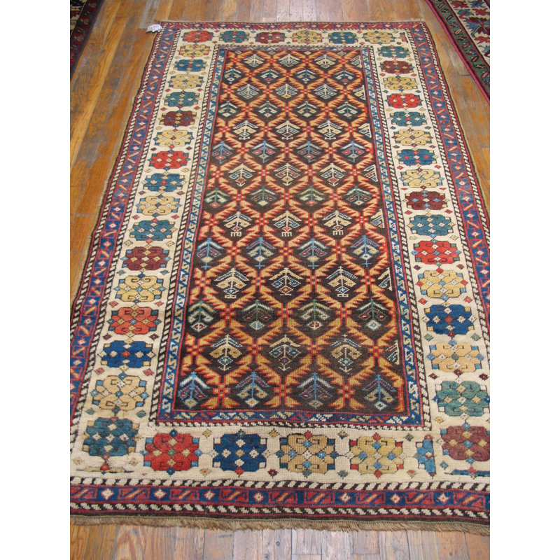 Antique Caucasian Karabagh Small Scatter Size Wool Rug
