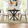 Folmar 4 - Person Dining Table Sets With 39.4'' Round Table & 4 Upholstered Chenille Chairs