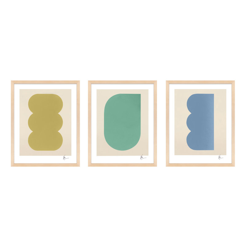 Trou de serrure 4-6. Ensemble de 3 pièces par Lee Lessem - Ensemble de 3 cadres de peinture, H 38 po x l 30 po x P 1,25 po