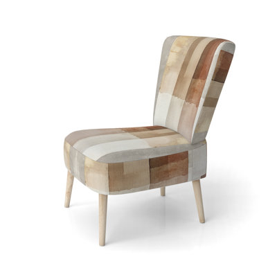 Chaise d'appoint Abstract Minimalisme - Chaise d'appoint brun et beige