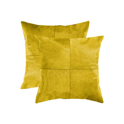 Natural Torino Quattro Color Cowhide Pillow | 2-Pack | 18"x18"