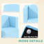 Ensemble de canapé convertible 2-en-1, table et chaises pour enfants, bleu clair