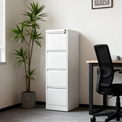 4-Drawer Vertical Filing Cabinet, High-Capacity Eco-Friendly Design with Smooth Gliding Drawers & Anti-Tip Lock by Inbox Zero