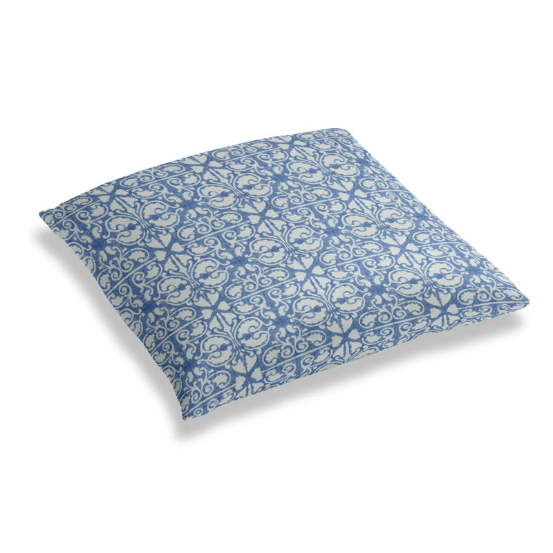 Palazzo Trellis Reversible Throw Pillow, Chambray