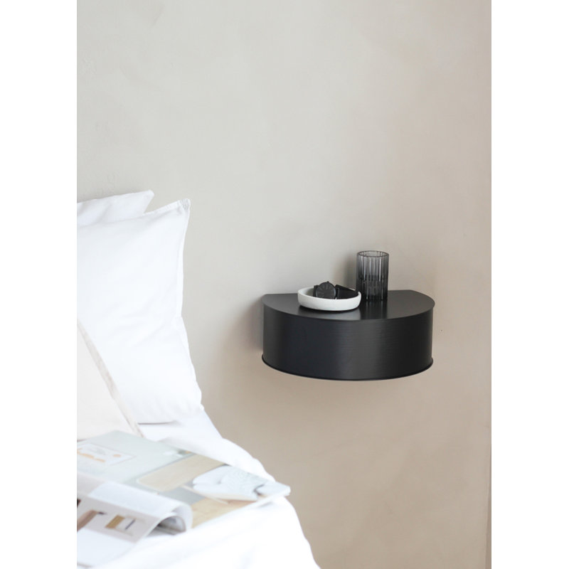 Wallie Wall Drawer, Black/Walnut