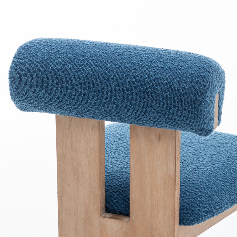 Chaise en bois massif Abentego, 6, Navy