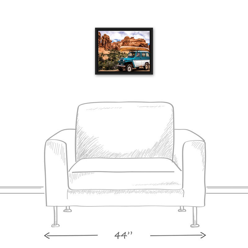 " Adventuring Jeep ", 12.75" H x 15.75" W x 1.75" D