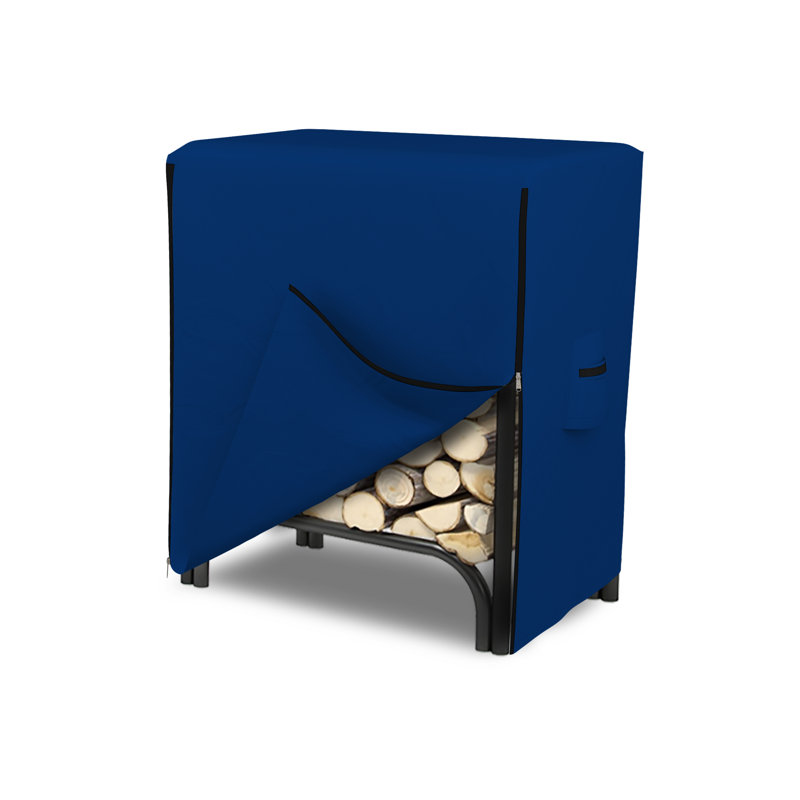 High Density Waterproof Outdoor Firewood Cover, All Weather Protection UV Resistant Wood Rack Cover, Blue