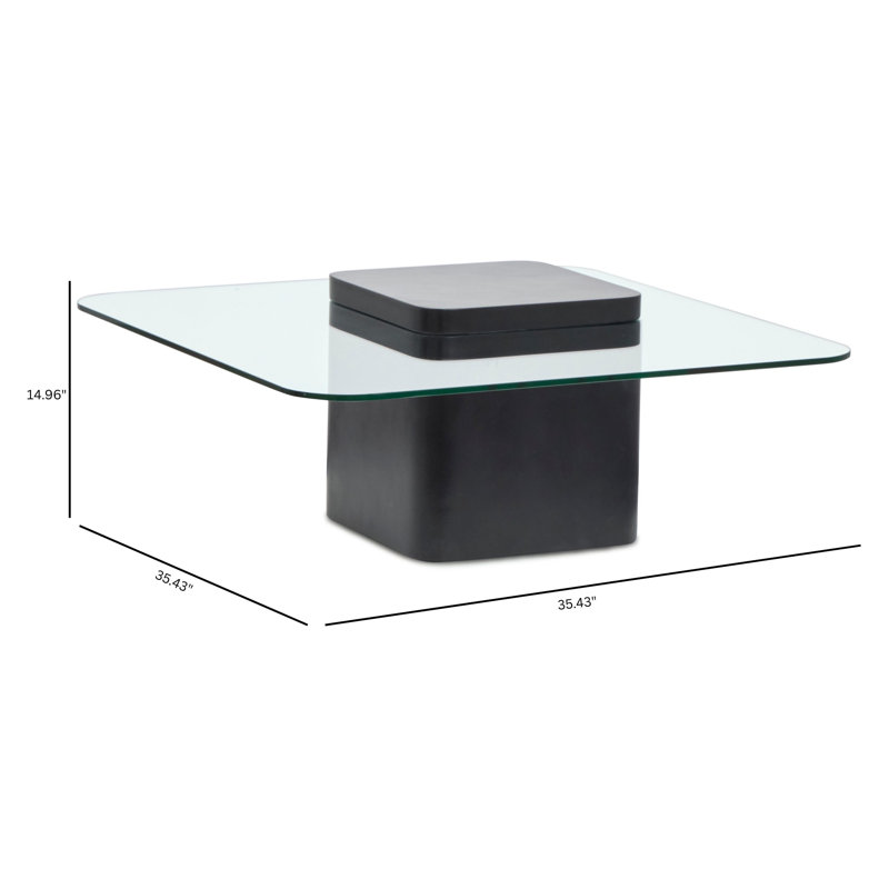 Table basse carrée avec table de bout Deane, 2 pièces: table basse, table de bout