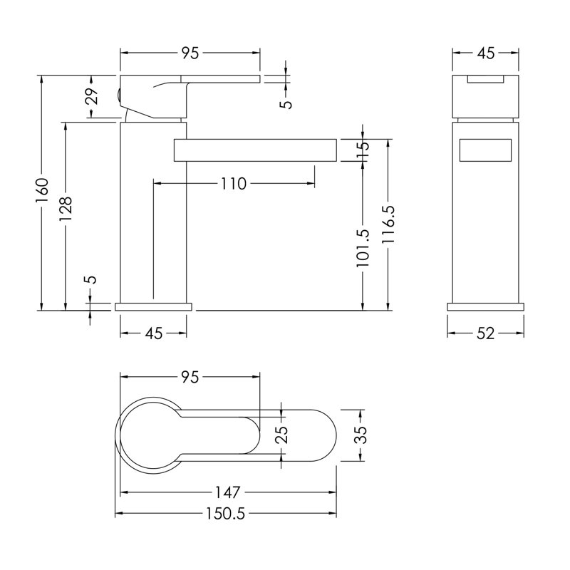 Windon Pillar Tap with Waste